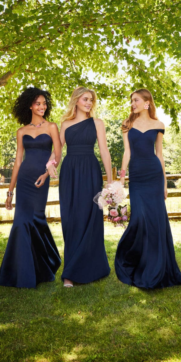 Charming Halter Royal Blue Satin Mermaid Prom Dress Evening Party Dres —  Bridelily